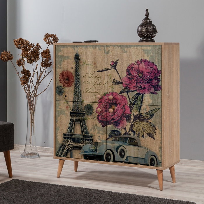 Hanah Home Multilux-733 Armario Multiusos Roble Sonoma